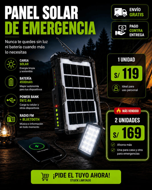 PANEL SOLAR DE EMERGENCIA