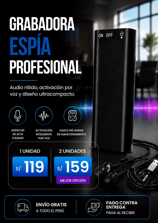 GRABADORA ESPIA PROFESIONAL