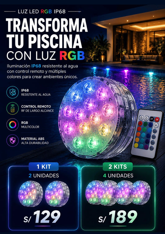 LUCES LED SUMERGIBLE PARA PISCINA