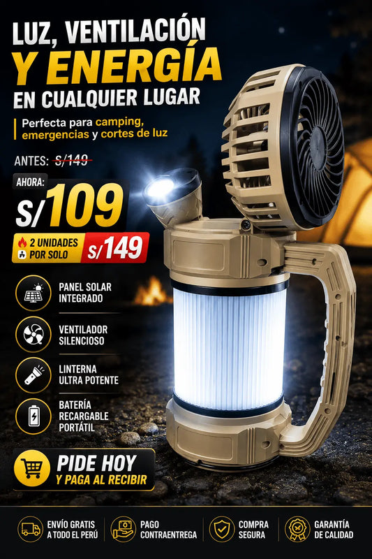 LINTERNA DE CAMPING MULTIFUNCIONAL